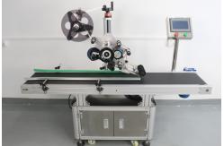 China PLC Controlled Automatic Desktop Doypack Pouch Label Applicator for Flat Surface supplier