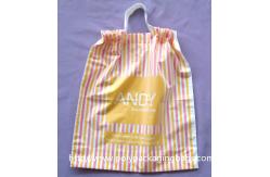 China Customized White Plastic Drawstring Bags , Ribbon Drawstring Poly Bags supplier
