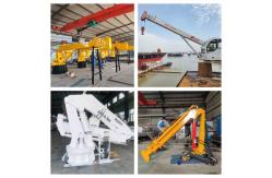 China 10T 20T Long Boom Mobile Harbour Crane Slewing Deck Marine Telescopic Crane supplier