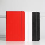 Black / Red / Black PU Leather Journal , 192 Pages Hardcover Dotted Notebook for sale
