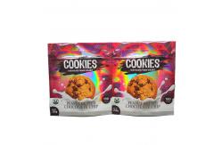 China Custom Holographic Stand Up Pouch Laser aluminium zipper pouch For Cookies supplier