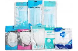 China Clear Disposable Face Mask Plastic Zipper Pouch Reusable supplier