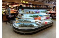 China Semi Vertical Oval Island Open Display Cooler Multideck supplier