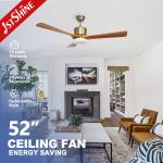 52 Inches Solid Wooden Ceiling Fan with Light and Smart Remote Smart Lighting Solutions for sale