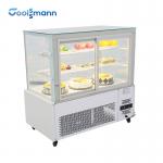 White LED Cake Cooler Fridge , Right Angle 53.5 Inch Height Cake Display Cabinet for sale