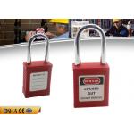 ZC-G01 Red Short Shackle Safety Lockout Padlock , ABS Body Steel Shackle for sale