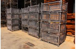 China ISO Lockable Collapsible 1200mm Height 50x100 Steel Pallet Cages supplier