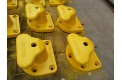 China Yellow Mooring Components Marine Single Tee Head Dock Bollard supplier