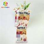 Mylar Laminated Plastic Pet Food Pouch Custom Glossy Surface With Clear Window for sale