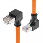 Alvin's Cables Cat6 Shielded RJ45 Cable 1ft Up Angle Profinet for PLC Robotics for sale