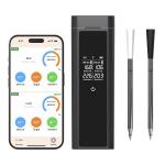 IP67 Waterproof Smart Wireless Meat Thermometer Controlled By Phone APP Dual Probe Thermometer with LCD Screen for sale