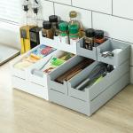 30x10cm Plastic Organizer Box With Dividers Adjustable Compartments for sale
