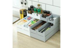 China 30x10cm Plastic Organizer Box With Dividers Adjustable Compartments supplier
