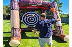 China Interactive Inflatable Battle Axe Game / Inflatable Flying Axe Throwing Challenge Carnival Game supplier
