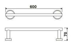 China Bath Single Chrome Towel Rail Modern Bathroom Accessory ODM OEM supplier