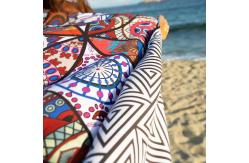 China Microfiber Material Printed Beach Towel With Machine Washable Care Instructions supplier