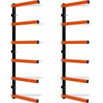 Powder Coated 6-Tier Lumber Storage Rack for Space Saving and Organized Wood Storage for sale