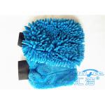 100% Polyester Microfiber Wash Mitt With Elastic Cuff , Car Washing Mitts for sale