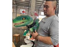 China Museum Dino Hand Puppet / Realistic Baby Dinosaur Puppet RoHS Certified supplier