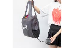 China 5L Collapsible Reusable Shopping Bags Roll Up Recycled White Black supplier
