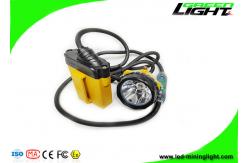 China 10.4Ah Flashing Led Mining Cap Lights Aluminum Cup ABS PC 25000Lux supplier