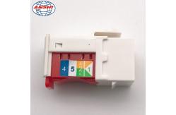 China CAT6 RJ45 UTP Unshielded 90 Degree RJ45 Keystone Jack With Gold Plating supplier