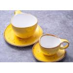 Afternoon Tea 90cc Ceramic Mug Cup And Saucers Hand Painted for sale