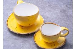 China Afternoon Tea 90cc Ceramic Mug Cup And Saucers Hand Painted supplier