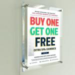 SGS Acrylic Wall Mounted Document Holders A3 Big Size