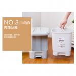 8 LITER Hand Press Food Pedal Trash Can With Lid Office