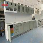 Adjustable Shelves Hospital Furniture Dental Cabinet Manufacturers Stainless Steel Handle Three Section Slider for sale