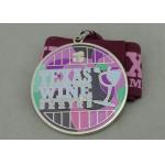 Marathon Enamel Running Medal Zinc Alloy Die Casting customized for sale