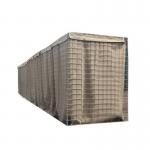 Army Galfan Bastion Steel 75X75mm Hesco Sand Barrier Wall for sale