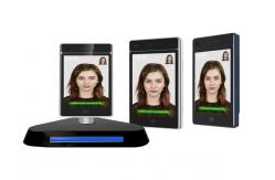 China Infrared Thermometer Temperature Screening Kiosk With Facial Recognition 10 Inch supplier