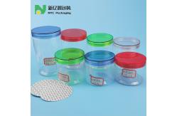 China 50ml 1500ml Clear Plastic Cookie Jar With Aluminum Caps supplier
