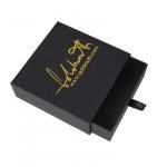 Custom Orders Gold Foil Foam Insert Slide Style Black Drawer Jewelry Boxes for Candle for sale