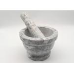 Customized Natural Stone Mashing Bowl Well Designed Nice White With Vein