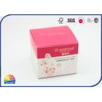 Golden Rose Logo Print Folding Carton Box Matte Pink Color For Facial Cream for sale