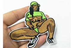 China Girl Logo Clothing Embroidery Patches With Pattern For Denim Jacket 8cmX 10cm supplier