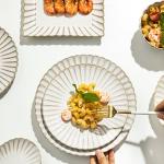 Custom Porcelain Ceramic Plate Set For Restaurant Coffee Shops OEM ODM for sale