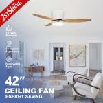 Upgrade Your Home with 42 Inch Ceiling Fan LED Light 6 Speed Choice High CRI Ra 100 for sale