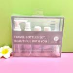 Convenient Carry 8 Pieces 50ml Travel Bottles Set with Plastic Body Material
