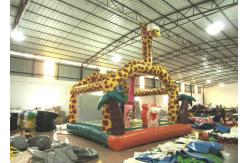 China Amusement Park Custom Made Inflatables Giraffe Bounce Combo Enviroment - Friendly supplier