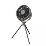 Small Portable Tripod Rechargeable Rotation Fan With LED for sale