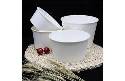 China Custom Printed PE Coated Large Capacity Disposable Soup Bowl White Paper Salad Bowl supplier