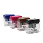 Wording Office Rectangle Double Hole Pencil Sharpener With Lid for sale