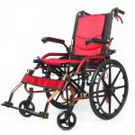 Aluminum High-End Custom Models Lightweight Easy To Carry Foldable Manual Wheelchair With Removable Foam Seat Cushion for sale