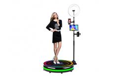 China Strip Light 360 Camera Booth 360 Photo Spinner Machine With Led Ring Light supplier