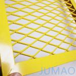 Yellow Architectural Expandable Metal Lath Panels Room Divider