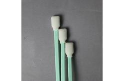 China Green Stick Cleanroom Foam Swabs With Polypropylene Handle supplier